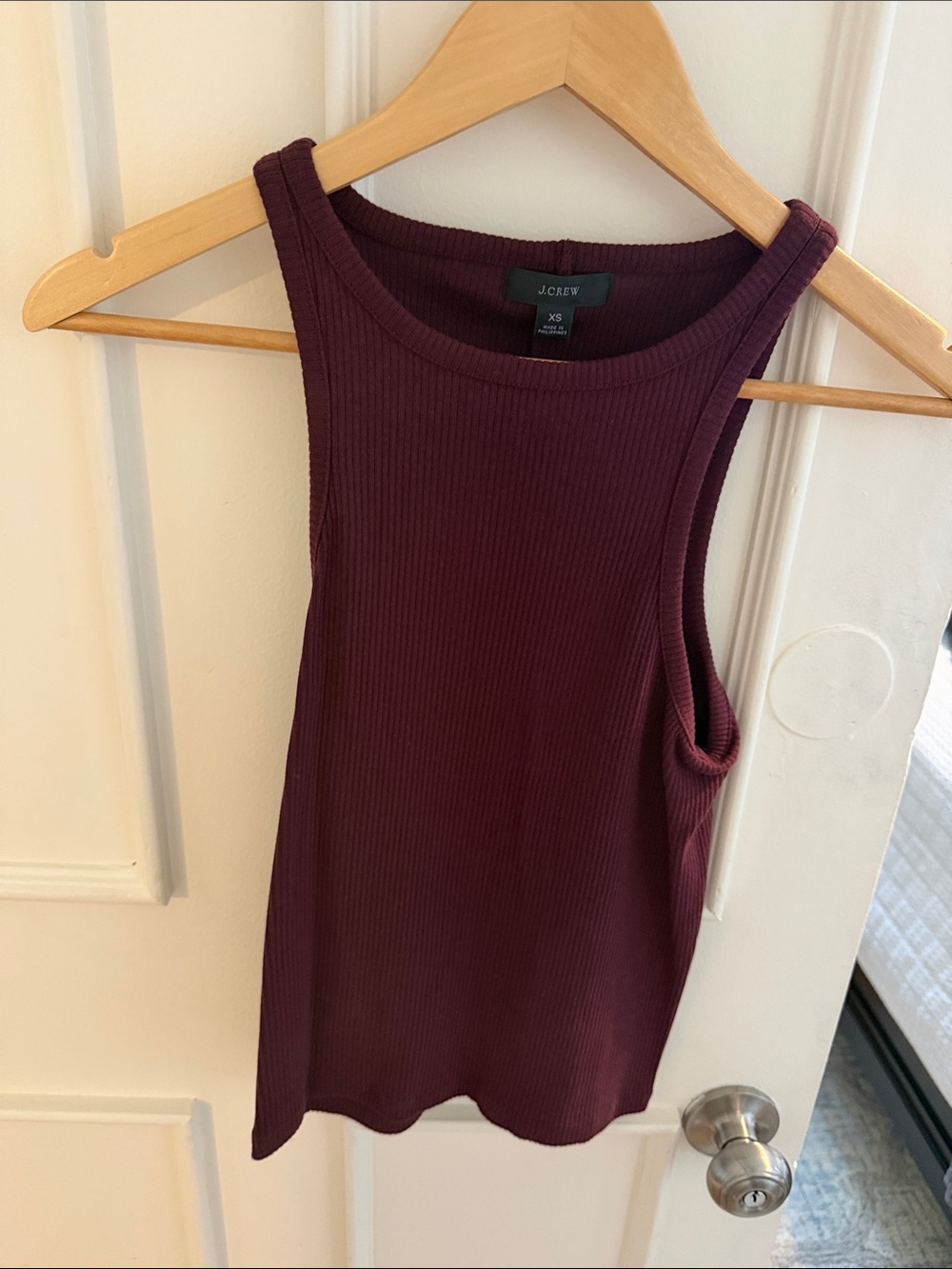 J. Crew Ribbed Tank in Plum